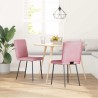 Chaises à manger lot de 2 Rose Velours 