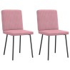 Chaises à manger lot de 2 Rose Velours 