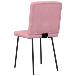 Chaises à manger lot de 2 Rose Velours 