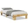 Cadre de lit sans matelas 75x190 cm bois massif de chêne 