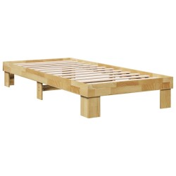 Cadre de lit sans matelas 75x190 cm bois massif de chêne 