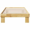 Cadre de lit sans matelas 75x190 cm bois massif de chêne 