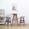 Tabourets de bar lot de 2 gris clair tissu 