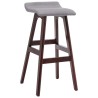 Tabourets de bar lot de 2 gris clair tissu 