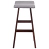 Tabourets de bar lot de 2 gris clair tissu 