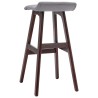 Tabourets de bar lot de 2 gris clair tissu 