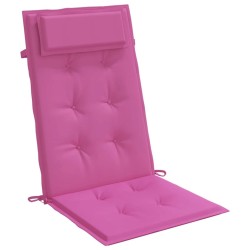 Coussins de chaise à dossier haut lot de 6 rose tissu oxford 