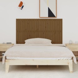 Tête de lit murale Marron miel 166x3x90 cm Bois massif de pin 