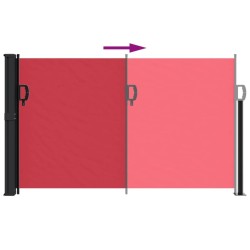Auvent latéral rétractable rouge 120x600 cm 