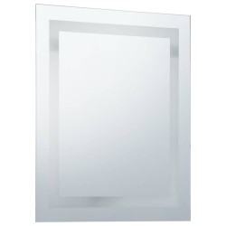 Miroir à LED pour salle de bains et capteur tactile 50x60 cm 