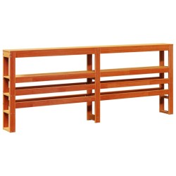 Cadre de lit et tête de lit cire marron 180x200 cm bois de pin 