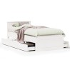 Cadre de lit sans matelas avec tête de lit 100x200 cm bois pin 