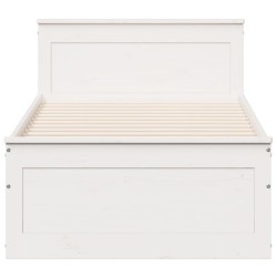 Cadre de lit sans matelas avec tête de lit 100x200 cm bois pin 