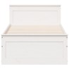 Cadre de lit sans matelas avec tête de lit 100x200 cm bois pin 