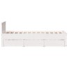 Cadre de lit sans matelas avec tête de lit 100x200 cm bois pin 