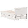 Cadre de lit sans matelas avec tête de lit 100x200 cm bois pin 