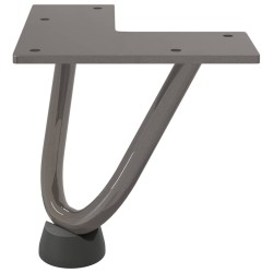 Pieds en épingle à cheveux pour table basse 4 pièces Acier naturel 10 cm Acier massif 