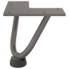 Pieds en épingle à cheveux pour table basse 4 pièces Acier naturel 10 cm Acier massif 