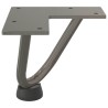 Pieds en épingle à cheveux pour table basse 4 pièces Acier naturel 10 cm Acier massif 