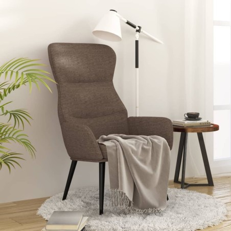 Chaise de relaxation Taupe Tissu 