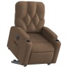 Fauteuil inclinable électrique marron tissu 