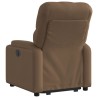 Fauteuil inclinable électrique marron tissu 