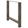 Pieds de table à manger en acier naturel 2 pièces 100 x (72-73) cm Acier 