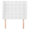 Tête de lit avec oreilles Blanc 83x23x118/128 cm Similicuir 