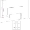 Tête de lit avec oreilles Blanc 83x23x118/128 cm Similicuir 