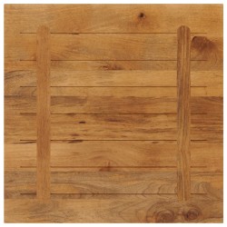 Dessus de table 70x70x2,5 cm carré bois massif manguier 
