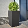 Jardinière noir 45x45x75 cm acier 