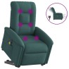 Fauteuil inclinable de massage électrique Vert foncé Tissu 