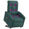 Fauteuil inclinable de massage électrique Vert foncé Tissu 