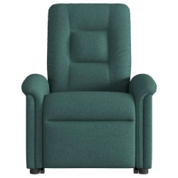 Fauteuil inclinable de massage électrique Vert foncé Tissu 