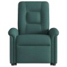 Fauteuil inclinable de massage électrique Vert foncé Tissu 
