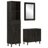 Ensemble d'armoires de salle de bain 3 pcs bois manguier massif 