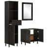 Ensemble d'armoires de salle de bain 3 pcs bois manguier massif 