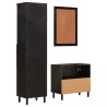 Ensemble d'armoires de salle de bain 3 pcs bois manguier massif 