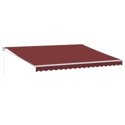 Auvent manuel rétractable bordeaux 450x300 cm 