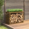 Porte-bûches d’extérieur Marron miel 108x52x74 cm Bois pin 