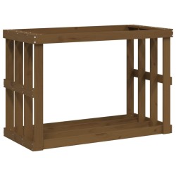 Porte-bûches d’extérieur Marron miel 108x52x74 cm Bois pin 