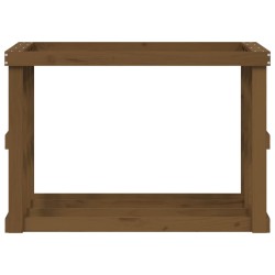 Porte-bûches d’extérieur Marron miel 108x52x74 cm Bois pin 