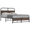 Cadre de lit sans matelas 135x190 cm chêne marron 