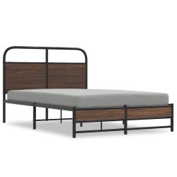 Cadre de lit sans matelas 135x190 cm chêne marron 