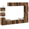 Ensemble de meuble TV mural 9 pcs vieux bois bois d'ingénierie 
