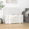 Boîte de rangement Blanc 91x40,5x42 cm Bois massif de pin 