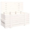 Boîte de rangement Blanc 91x40,5x42 cm Bois massif de pin 