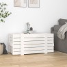Boîte de rangement Blanc 91x40,5x42 cm Bois massif de pin 
