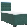 Sommier à lattes de lit avec matelas Vert foncé 90x190 cm 
