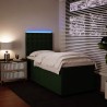 Sommier à lattes de lit avec matelas Vert foncé 90x190 cm 